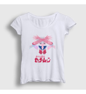 Presmono Kadın Beyaz Serena Usagi V2 Sailor Moon Ay Savaşçısı T-Shirt 487581tt