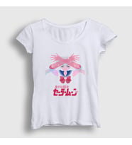 Presmono Kadın Beyaz Serena Usagi V2 Sailor Moon Ay Savaşçısı T-Shirt 487581tt
