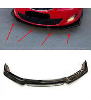 Opel Astra J Gri Renkli Şeritli Dilli Ön Lip 4 Prç Parlak Siyah ABS 2011 - 2020