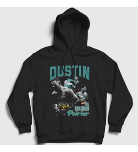 Presmono Unisex Siyah The Diamond Ufc Mma Dustin Poirier Kapüşonlu Sweatshirt 432770tt