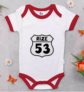 BK Kids Rize Tasarımlı Kırmızı Bebek Body Zıbın-1