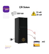 Çift Sistem Cool Life 120 Litre Siyah Buzdolabı 12/24/220 Volt
