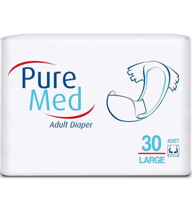 Puremed Yetişkin Bezi Bel Bantlı Tekstil Yüzey L - Büyük - Large 30 Lu Pk Tekli