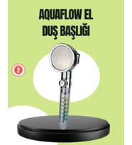 Basınçlı El Duşu Başlığı - Döner Pervaneli, Göz Kamaştıran Yağmur Etkisi