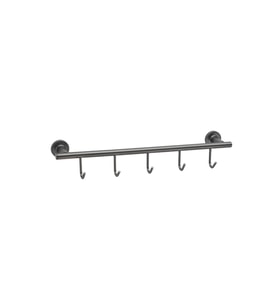 Duvara Montajlı Uzun Havluluk Füme Saten 45 cm