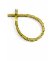Hematit Doğal Taş Parlak Gold Dore Kesim 4x2mm Dizi [AA]