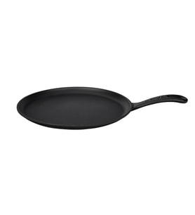 Lava Döküm Yuvarlak Pizza Krep Pankek Tavası Döküm Demir Yekpare Saplı Çap(Ø)26cm.
