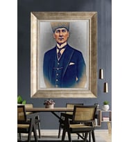 Gümüş Çerçeveli Atatürk Tablo ds331