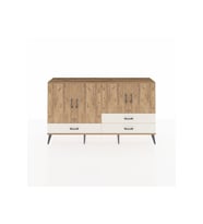 Arges Konsol 5 Raflı 3 Çekmeceli 4 Kapaklı 176x30x99 Çam-Çam/Aytaşı