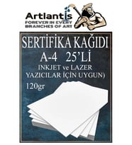 A4 Sertifika Kağıdı Kalın 25 Adet Gramajlı Fotokopi Kağıdı 120 gr Tüm Yazıcılara Uyumlu 21x29.7 cm Kalın Baskı Kağıdı (Beyaz)