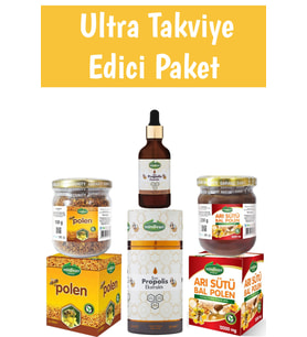 Ultra Takviye Edici Paket  Propolis Sıvı - Arı Sütü - Propolis Arı Sütü Bal Polen