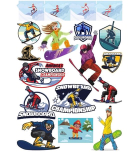 Kış Temalı Sticker Set 2 28 Parça Telefon, Tablet, Defter, Laptop Sticker