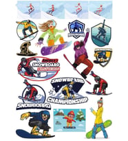Kış Temalı Sticker Set 2 28 Parça Telefon, Tablet, Defter, Laptop Sticker