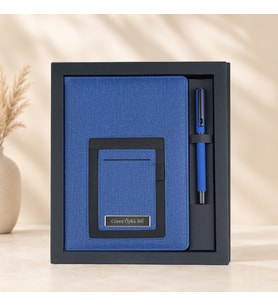 Kutulu Defter Ajanda Kalem Seti - Özel İsim Baskılı