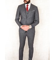 Jan Carlucci Slimfit Yelekli Drop 6 Takım (Gri)