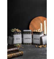 Kare Metal Saklama Kabı 87x87X125, 3 Lü Set