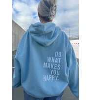 Do What Baskılı Oversize Sweatshirt (Bebe Mavi)