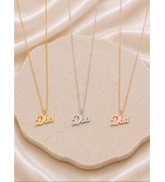 Kişiye Özel Dad Yazılı Kolye 925K Gümüş (Rose)