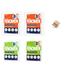 Fenomen LGS 2027 A + B Serisi Matematik ve Fen Bilimleri 4lü Set Soru Bankası + Telefon Standı