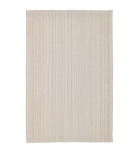 Natürel İnce Halı 120x180 cm %100 Pamuk MeridyenDukkan Kırık Beyaz 2 mm  