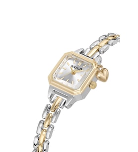 Polo Air Kare Kasa Kalp Charmlı Kadın Kol Saati Gold Gümüş Renk PL-1604B3x