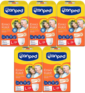 Canped Emici Külot Hasta Yetişkin Bezi L - Büyük - Large 120 Adet (5PK*24)