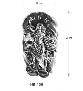 HB-138X ORTA BOY DESEN GEÇİCİ DÖVME-TATTO