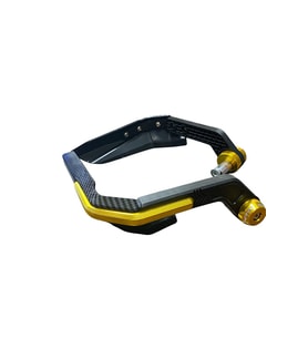 Motosiklet Manet Karbon Desen Rüzgar Koruma Gold Sarı Supermoto