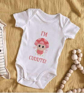 BK Kids I'm Cute Tasarımlı Bebek Body Zıbın - Model 2