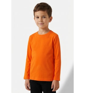 Breeze Erkek Çocuk Uzun Kollu Tişört Basic 4-8 Yaş, Turuncu