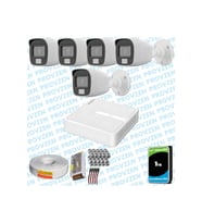 Provzen HiLook 5 Kameralı Full HD ColorVu Mikrofonlu Güvenlik Kamerası Olay Anında bildirim