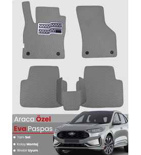 FORD KUGA 3 (2019-2024) Uyumlu EVA Paspas Tam Set–Araca Özel,Su Geçirmez,Kolay Montaj