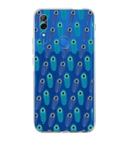 PrintiFy Huawei P Smart Z ile Uyumlu Nazar Boncuğu 4 Baskılı Kamera Korumalı Şeffaf Silikon Kılıf