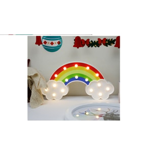Livava Gökkuşaği Ve Bulut Neon Lamba, Renkli, 30x16