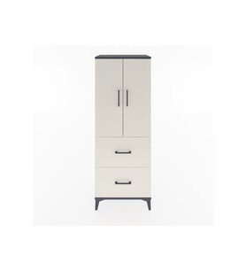 Hyperion Dolap 3 Raflı 2 Çekmeceli 2 Kapaklı 60x44x163 Antrasit-Aytaşı
