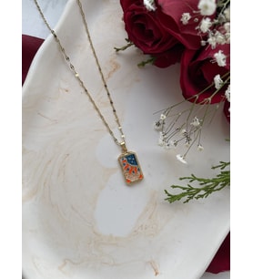 Kadın Gold Tarotkartı Çelik Hediye Kolye (Altın)