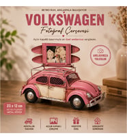 Dekoratif Metal Volkswagen Fotoğraf Çerçeveli Model El Yapımı Retro Dekor