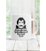Beyaz Çünkü Sen Çölüme Yağmur Oldun Kupa Bardak