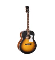 Cort CJ RETRO VSM Elektro Akustik Gitar Vintage Sunburst Mat (Orta Seviye - Retro)  Gigbag Çantalı, Dahili Preamp ve EQ, Yüksek Rezonans