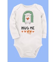 Organik Baskılı Pamuklu Unisex Bebek Body UZUNKOLE67