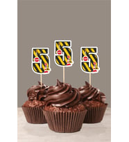 İş Makinaları Temalı * 5 (beş) Yaşında Cupcake Süsü '10lu