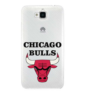 Huawei Y6 Pro Uyumlu Kapak Chicago Bulls Tasarımlı Şeffaf Silikon Kılıf