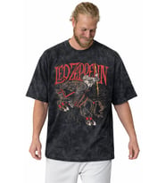Led Zeppelin Rock Metal Müzik Grubu Baskılı Unisex Oversize Vintage Yıkamalı Tişört
