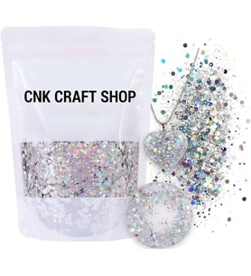 Chunky Glitter Holografik Yansımalı, Gümüş Renk, Epoksi Reçine Sanatı için 5GR