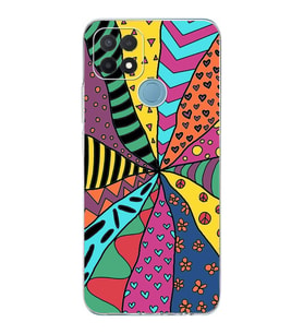 PrintiFy Oppo A15S ile Uyumlu Retro Color 4  Kamera Korumalı Şeffaf  Kılıf