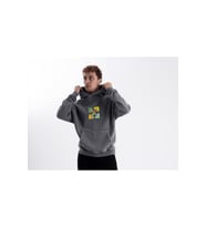 Unisex Oversize Eskitme Four Kapüşonlu Sweatshirt
