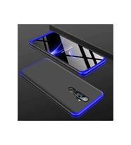 Oppo A9 2020 Uyumlu Kılıf Zore Ays Kapak (Siyah-Mavi)