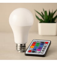 Kumandalı RGB E27 LED Ampul 9W - 700 lm, 15000 Saat