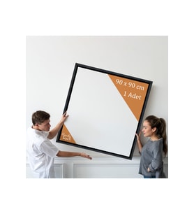Siyah Çerçeveli 90x90 cm Boş Tuval Tablo