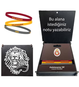 Galatasaray Lisanslı Bileklik Hediye Ahşap Kutulu
